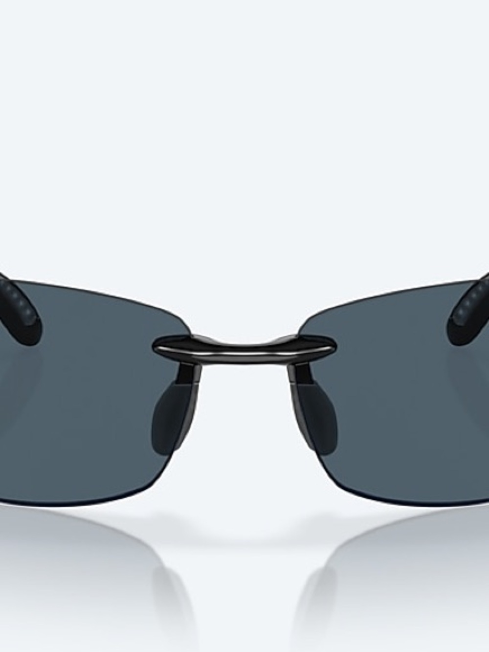 New in box- Costa Ballast Rimless Sunglasses in Dark Smoke and Black
